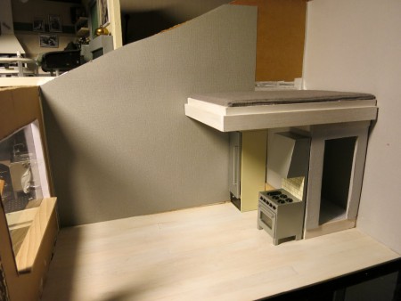 Badrum och ett sovloft - på väg mot en liten vindsvåning.