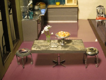 Köksbord av drivved.