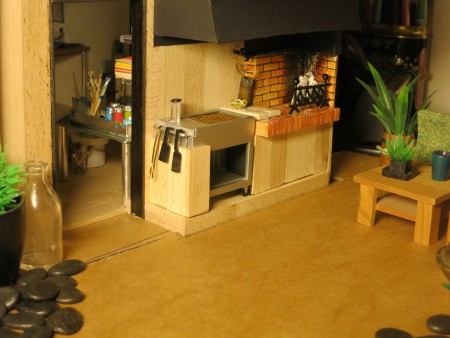 Grillplats (grillen och öppna spisen är Lundby)